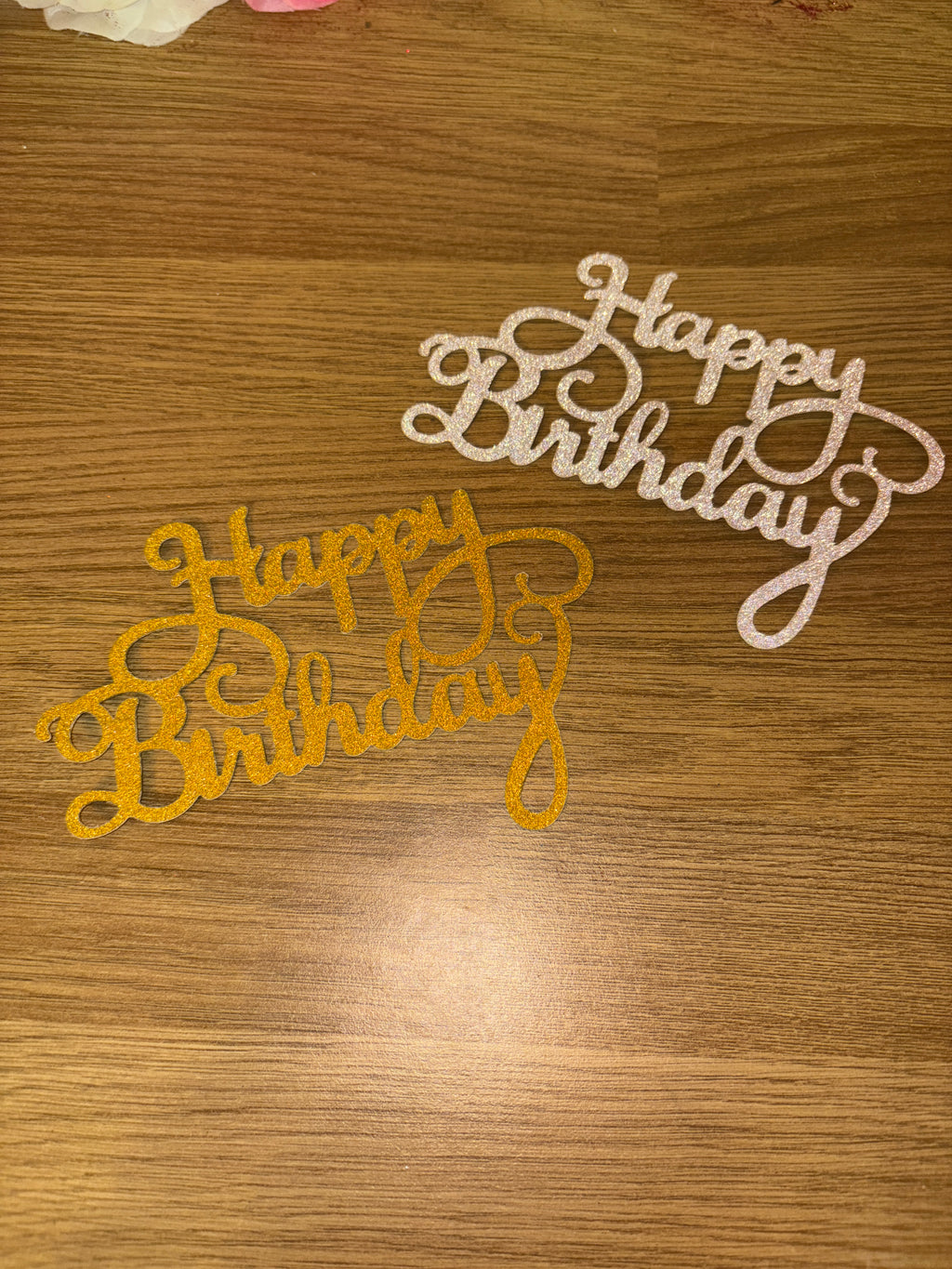 Glittery birthday topper