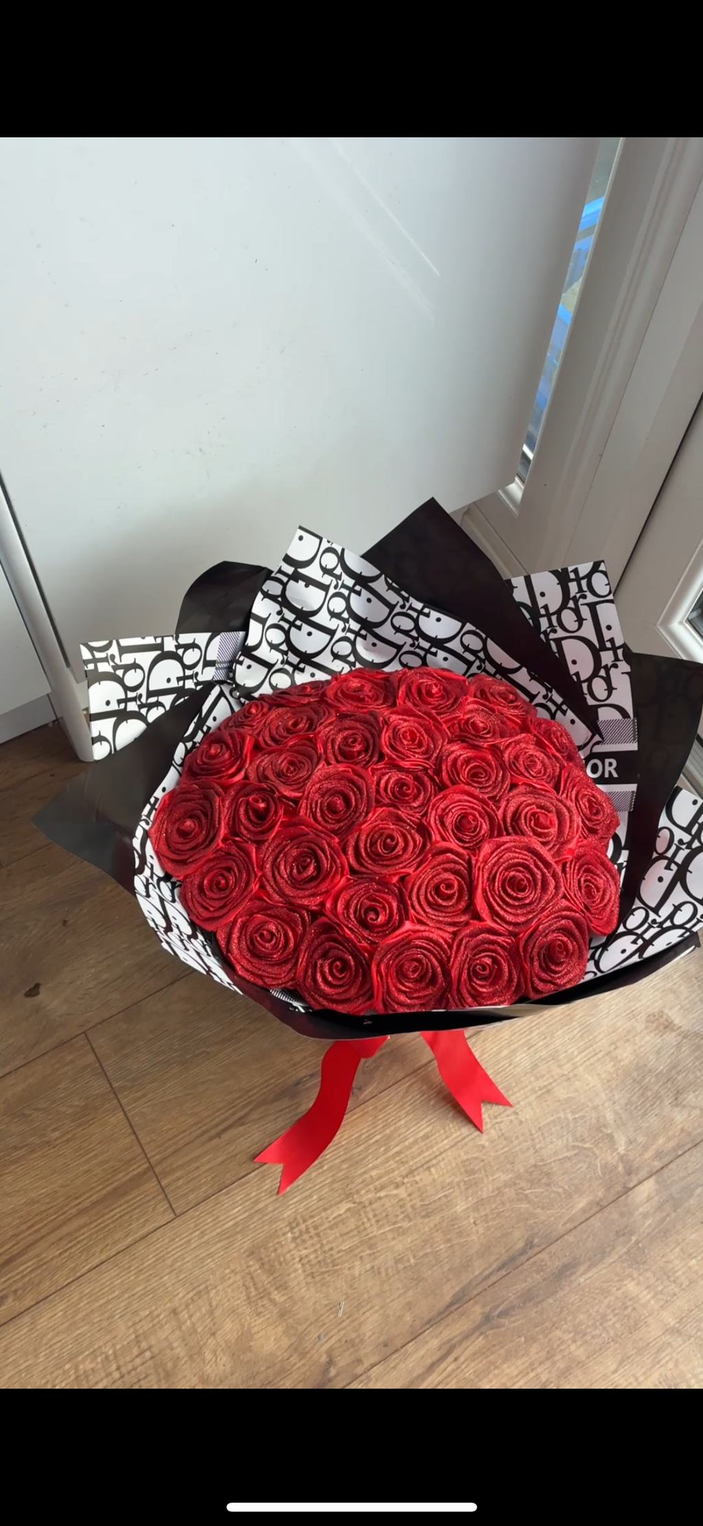 create your own glitter rose bouquet